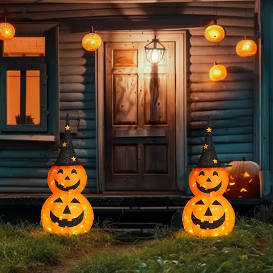 2pcs 3ft Halloween Collapsible Pumpkin