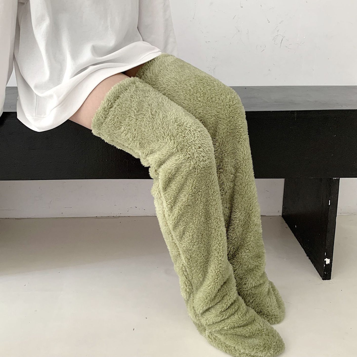 Over Knee High Winter Fuzzy Long Socks