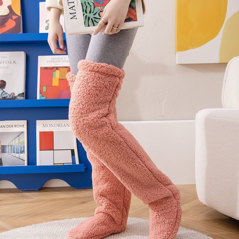 Over Knee High Winter Fuzzy Long Socks