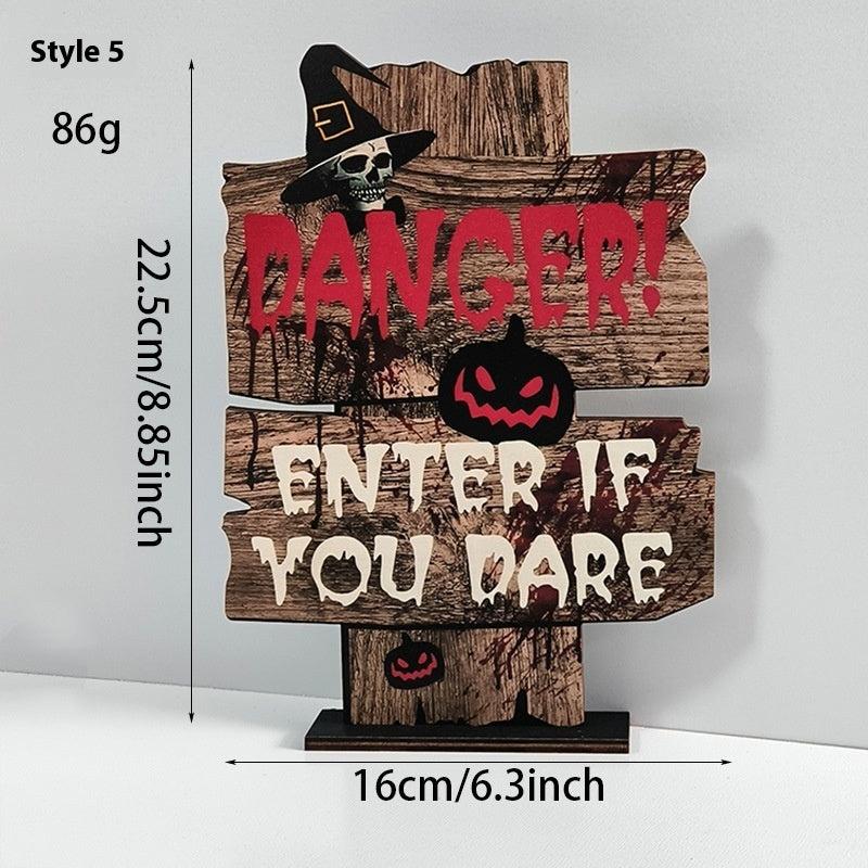 Wooden Retro Halloween Decoration