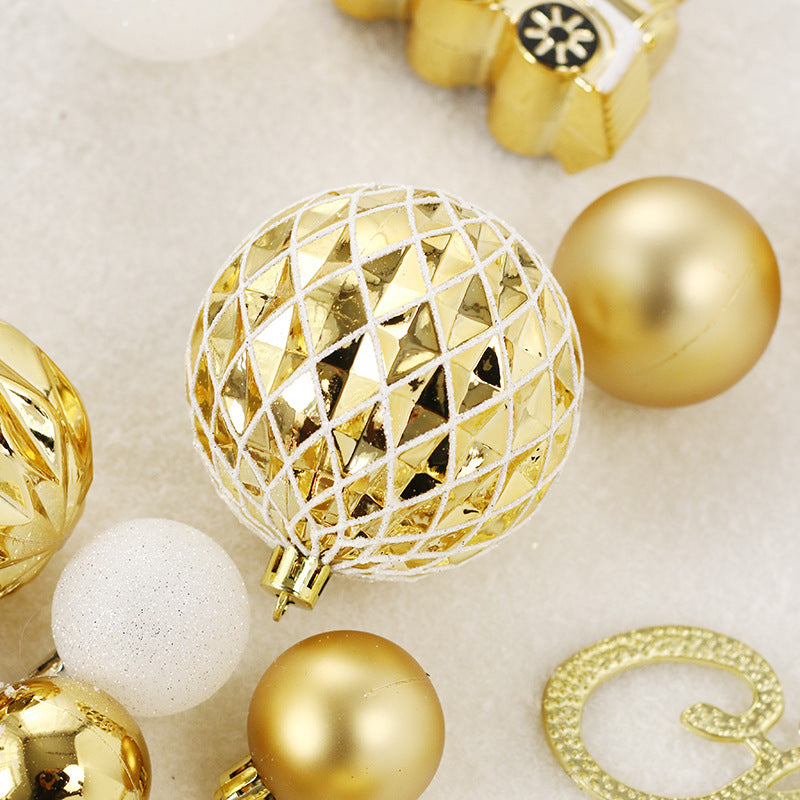 Platinum Painted Christmas Ball Set