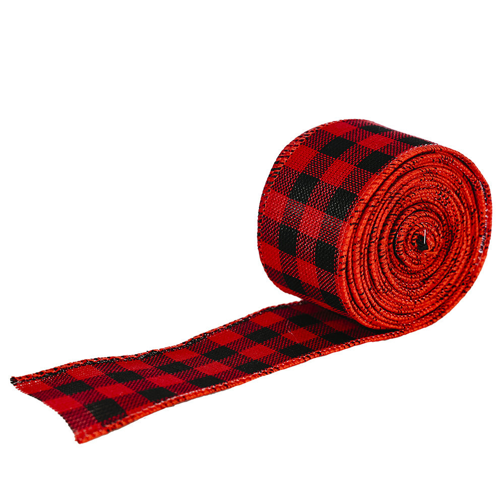 Black And White Red Lattice Ribbon
