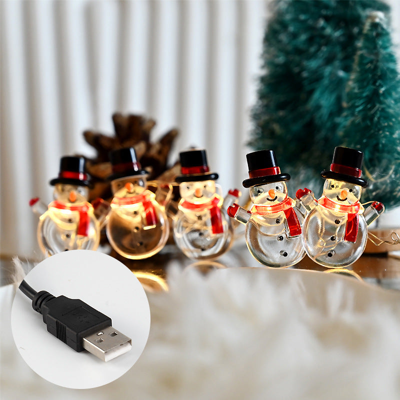 Snowman Modeling Decorative String Lights