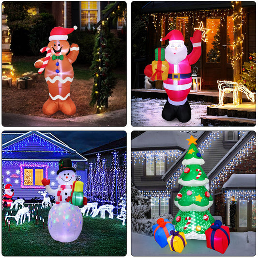 Glowing Santa Snowman Inflatable Doll