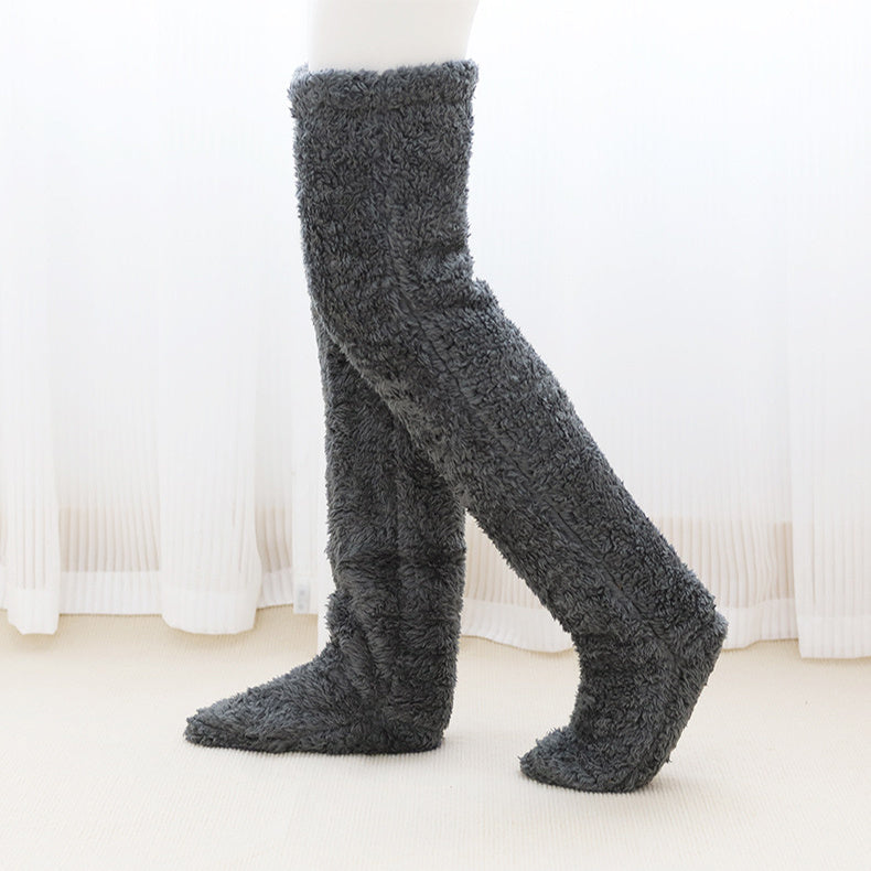 Over Knee High Winter Fuzzy Long Socks