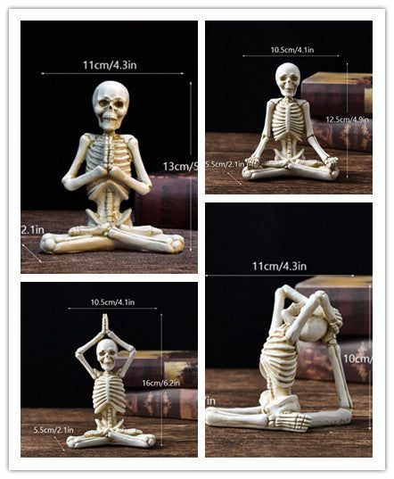 Halloween Horror Desktop Modeling Yoga Skull Skeleton
