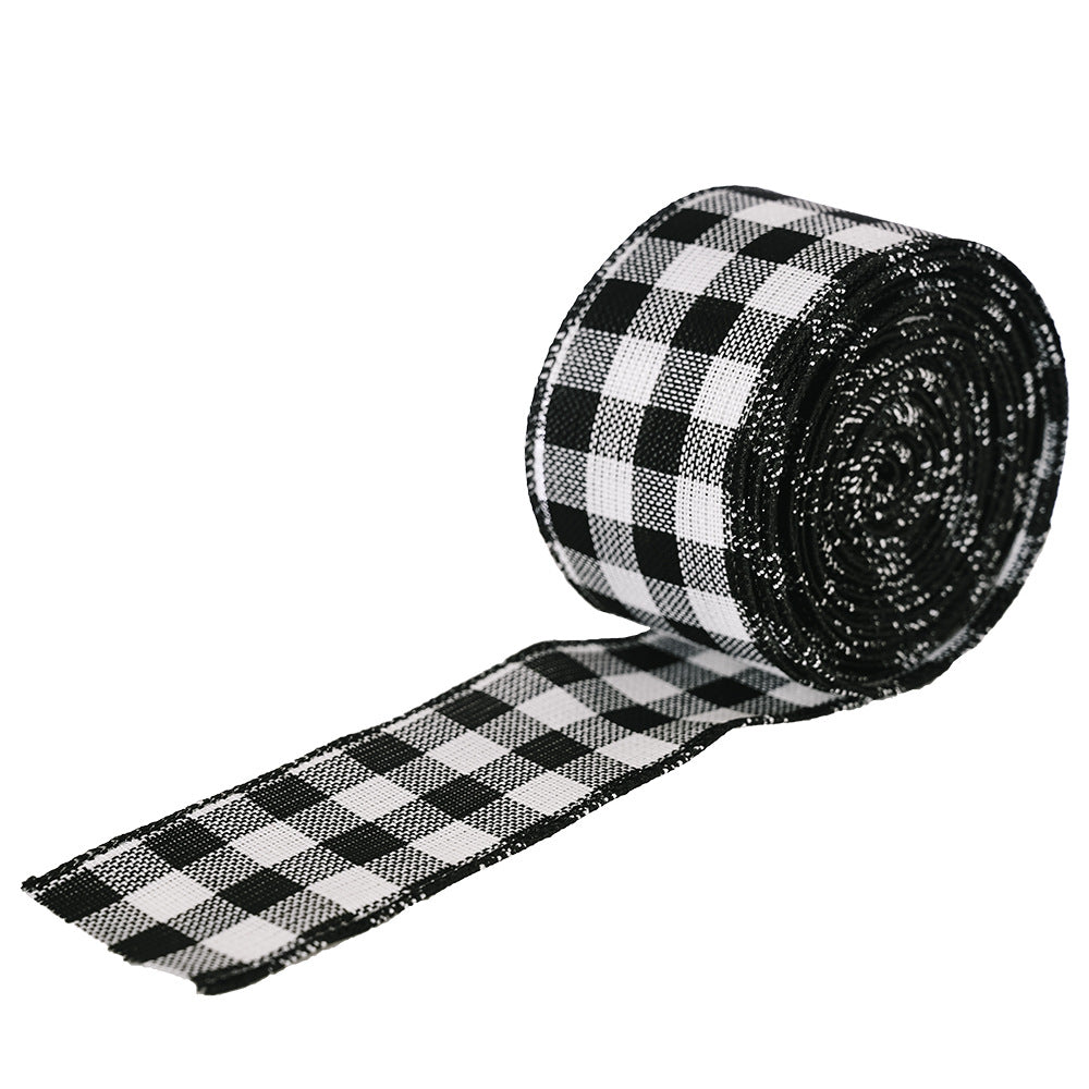 Black And White Red Lattice Ribbon