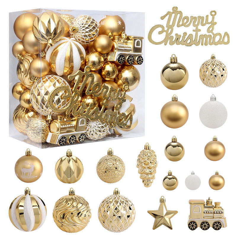Platinum Painted Christmas Ball Set