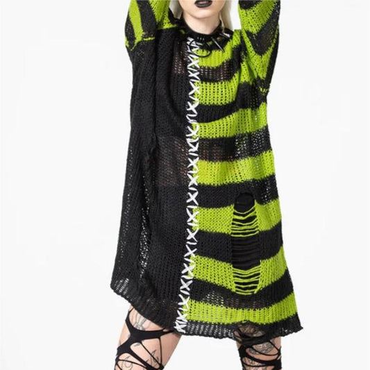 Ripped Long Sweater