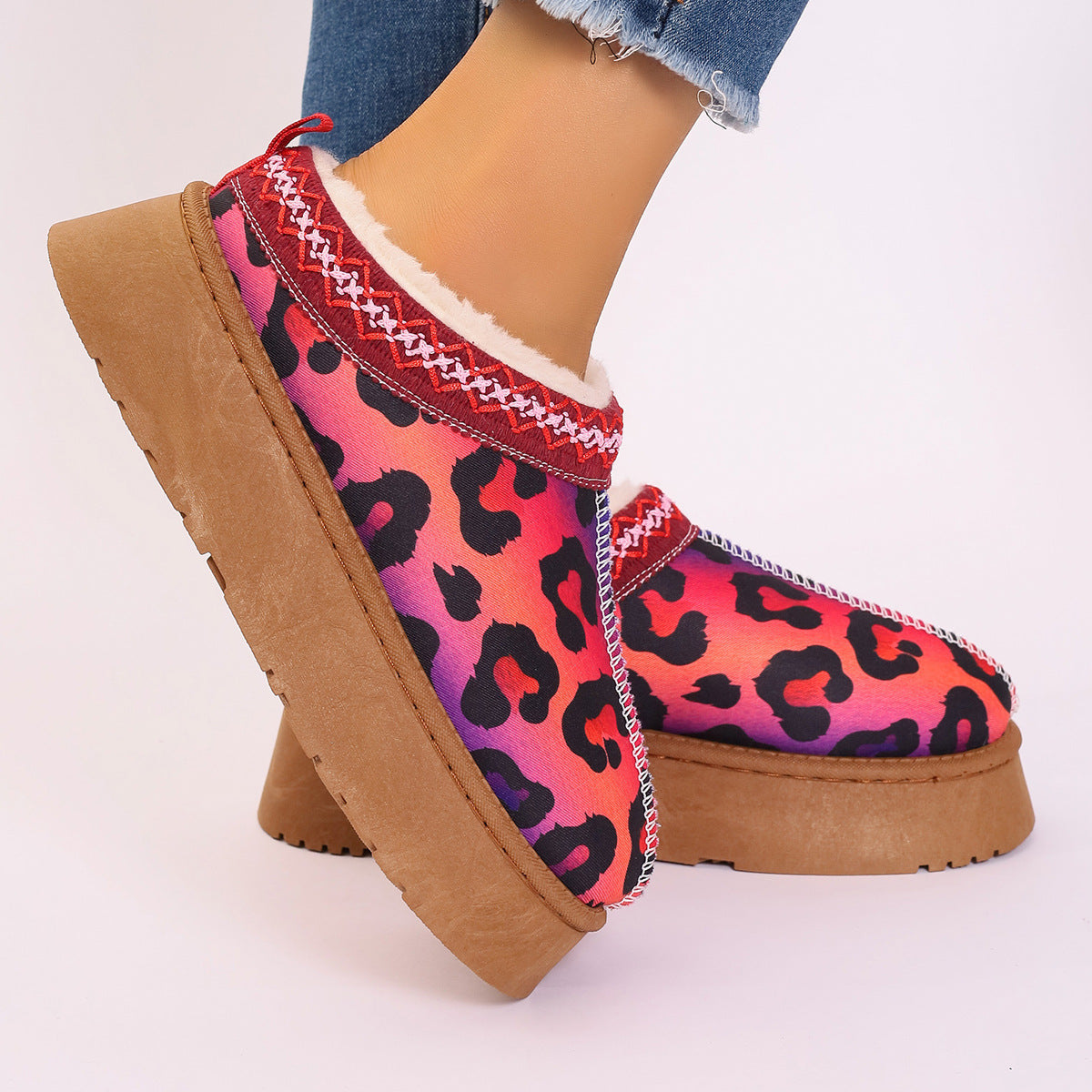Cartoon Print Ankle Boots