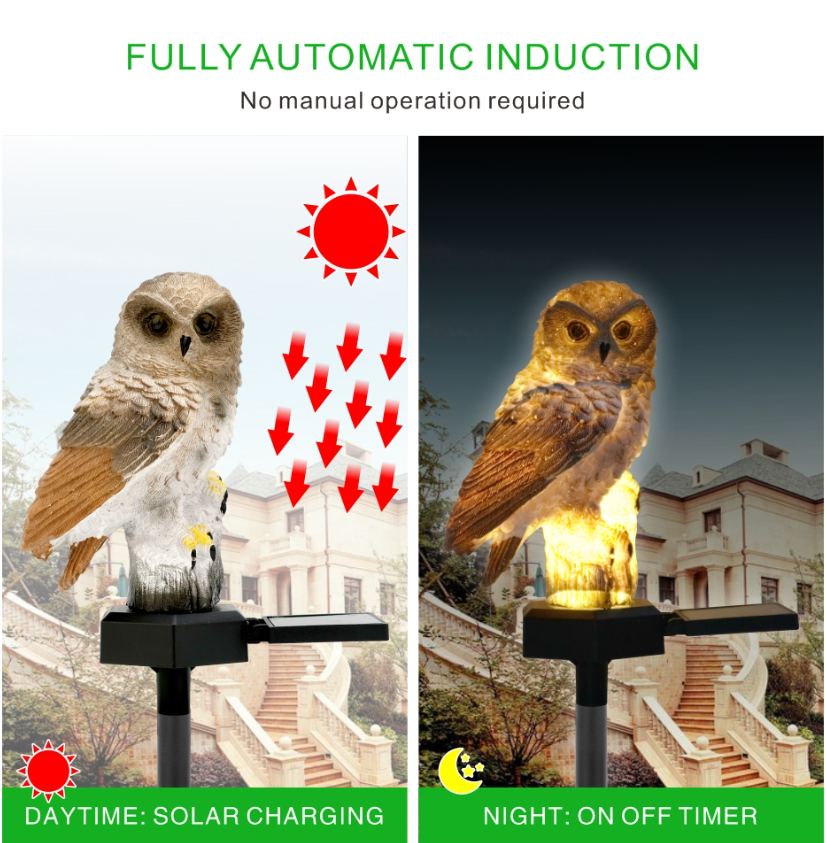 Solar Owl Garden Light Outdoor LED