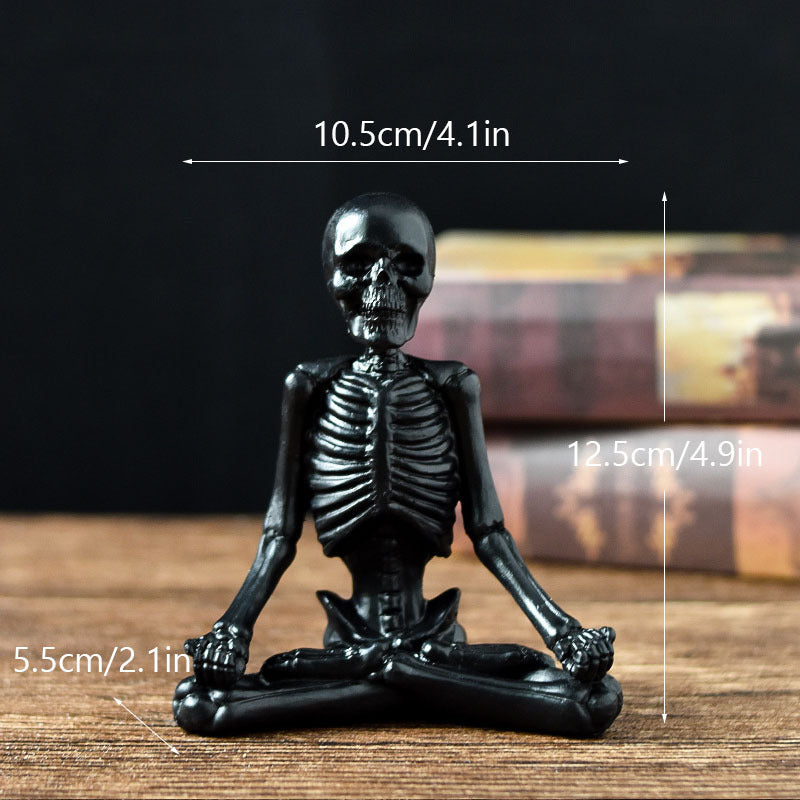 Halloween Horror Desktop Modeling Yoga Skull Skeleton