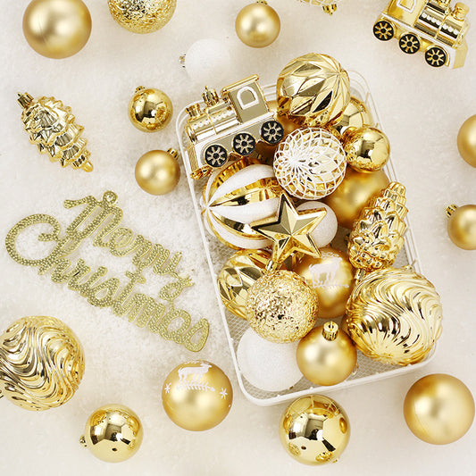 Platinum Painted Christmas Ball Set