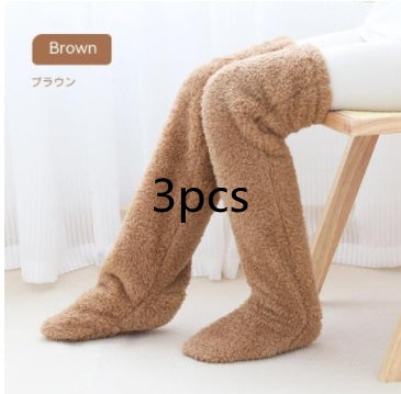 Over Knee High Winter Fuzzy Long Socks